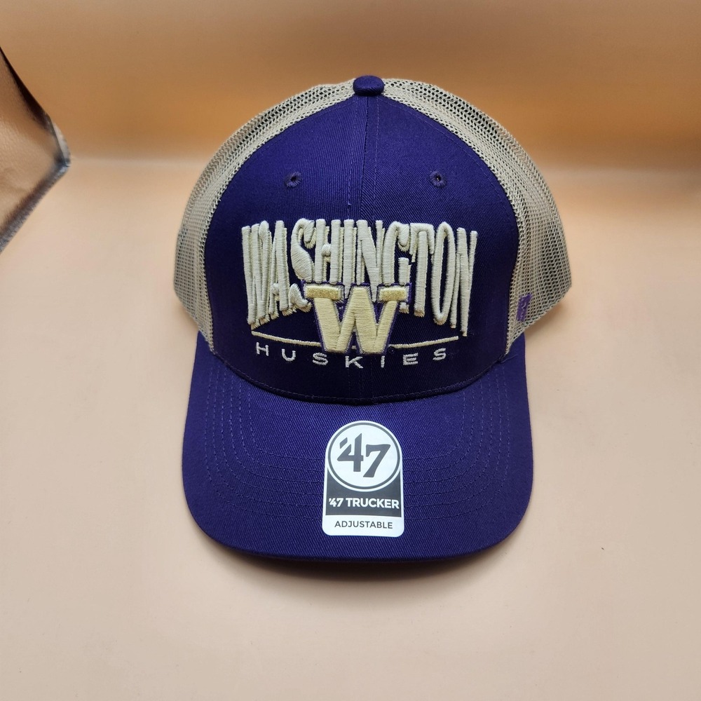 Washington Huskies Hat Cap Snap Back Mens One Size Purple NCAA Football 47 Brand